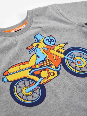 Motosiklet Kamuflaj Erkek Çocuk T-shirt Şort Takım