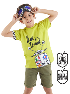 Motosiklet Turu Erkek Çocuk Yazlık T-Shirt Şort Takım - MSHB&G