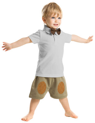 Mr. Bow-Tie Jersey Polo&Shorts Set