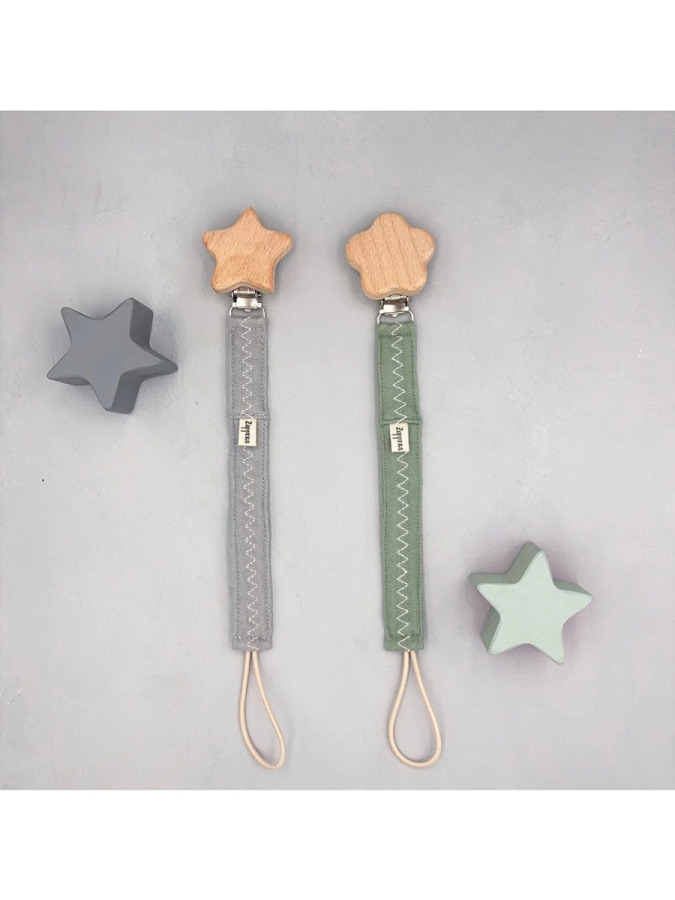 Müslin Emzik Askısı 2li Set Duman-Mint - 1