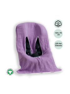 Müslin Oto Koltuğu ve Anakucağı Kılıfı - Leylak - Zuppers