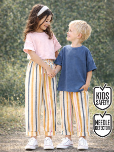 Mustard&Blue Striped Unisex Children's Pant - MSHB&G