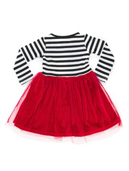 New Year Chic Girl Red Tulle Dress - Thumbnail