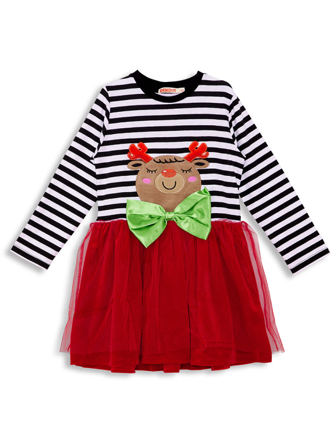 New Year Chic Girl Red Tulle Dress - 3