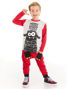 New Year Monster Pants Set - Denokids