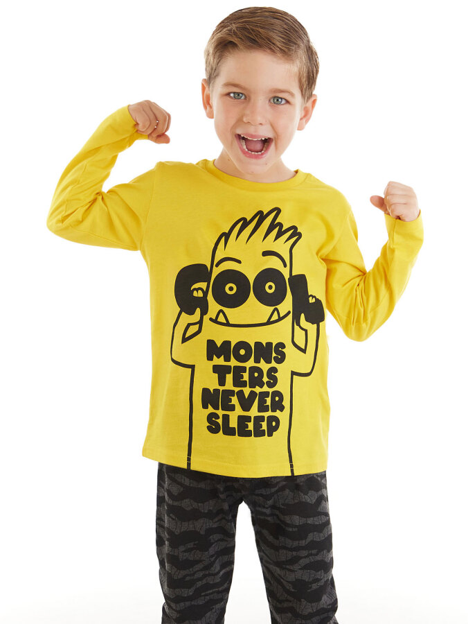 No Sleep Boy T-shirt&Camo Pants Set - 1