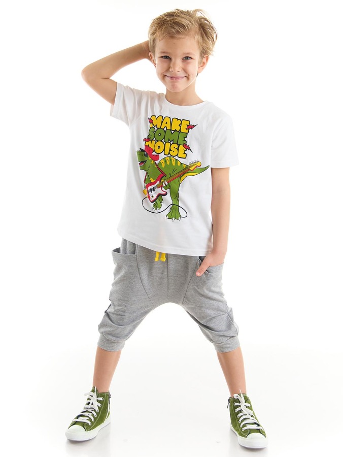 Noise Erkek Çocuk T-shirt Kapri Şort Takım - 1