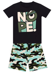 Nope Boy T-shirt&Shorts Set - Thumbnail