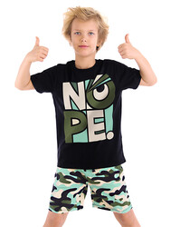 Nope Erkek Çocuk T-shirt Şort Takım - Thumbnail