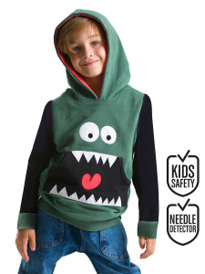 Obur Kapüşonlu Kanguru Cepli Erkek Çocuk Sweatshirt - Denokids