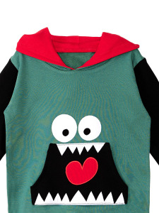Obur Kapüşonlu Kanguru Cepli Erkek Çocuk Sweatshirt - 5