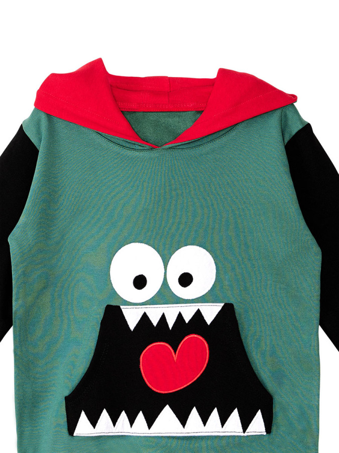 Obur Kapüşonlu Kanguru Cepli Erkek Çocuk Sweatshirt - 5