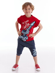 Octopus Guitar Boy T-shirt&Baggy Set - Thumbnail