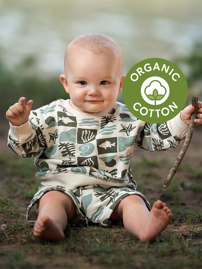 Okyanus Desen Sweatshirt - 1