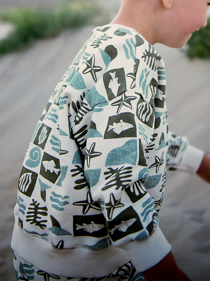 Okyanus Deseni Sweatshirt - 4