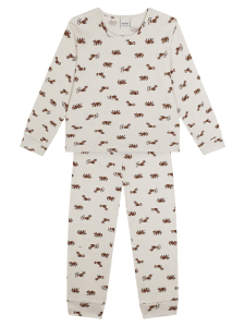 Organik Bej Erkek Çocuk Pijama Takımı - 1