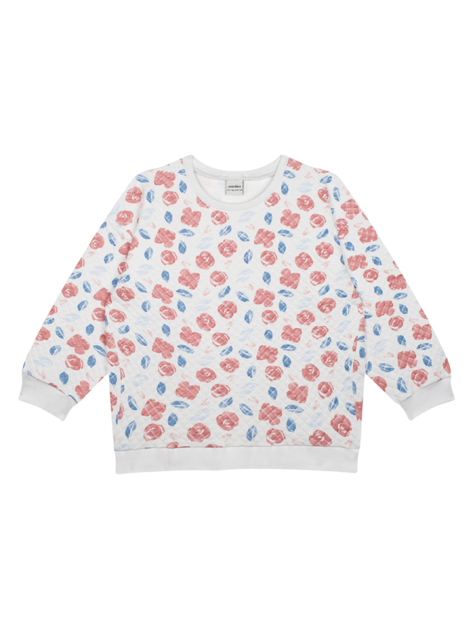 Organik Beyaz Kız Çocuk Sweatshirt Tayt Takımı - 2