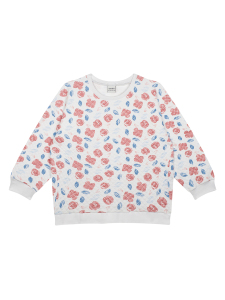 Organik Beyaz Kız Çocuk Sweatshirt Tayt Takımı - 2