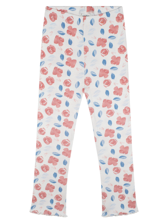 Organik Beyaz Kız Çocuk Sweatshirt Tayt Takımı - 3