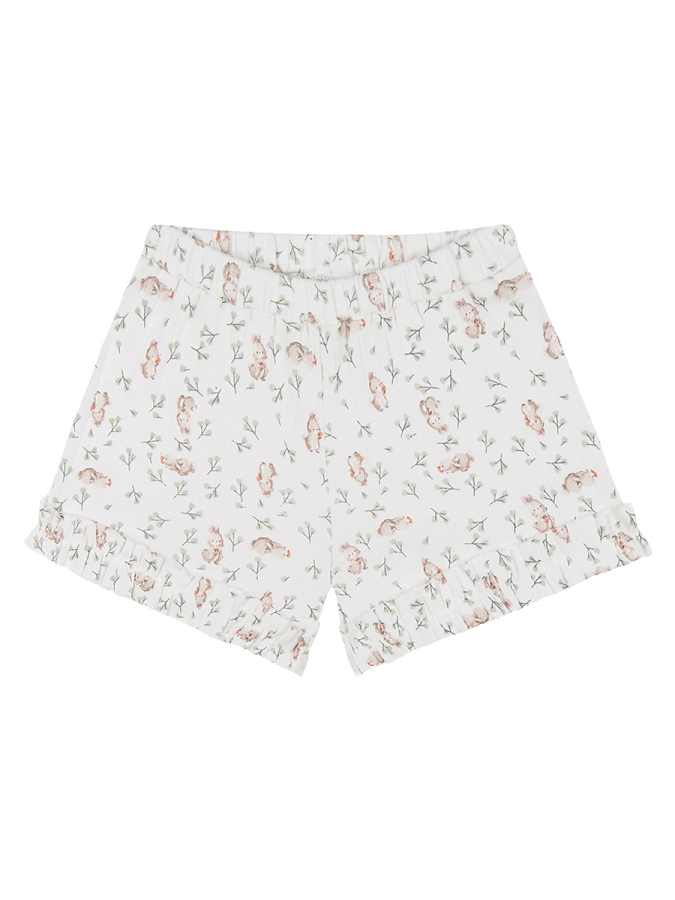 Organik Beyaz Sevimli Tavşan Kız Pijama Takımı - 7