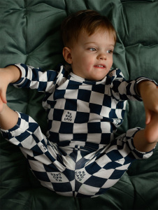 Organik Beyaz Uzun Kollu Erkek Bebek Eşofman Takımı - Antebies