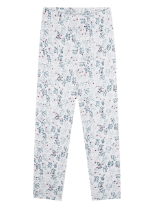 Organik Beyaz Uzun Kollu Kız Çocuk Pijama Takımı - 3