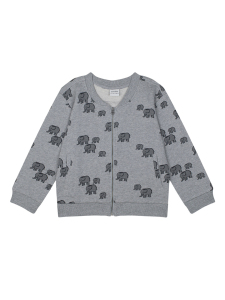 Organik Gri Melanj Erkek Çocuk Bomber Ceket - Antebies