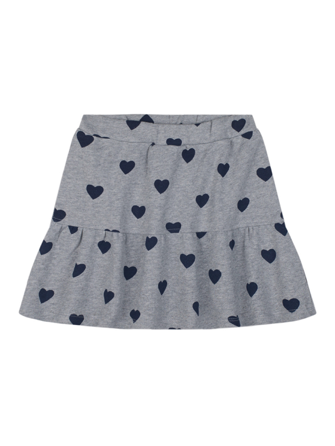 Organik Gri Melanj Kız Çocuk Etek - 1