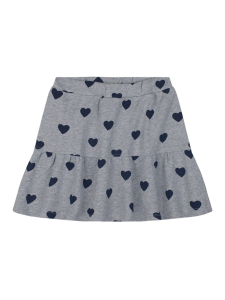 Organik Gri Melanj Kız Çocuk Etek - Antebies