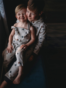 Organik Gri Polarlı Erkek Bebek Salopet - 4