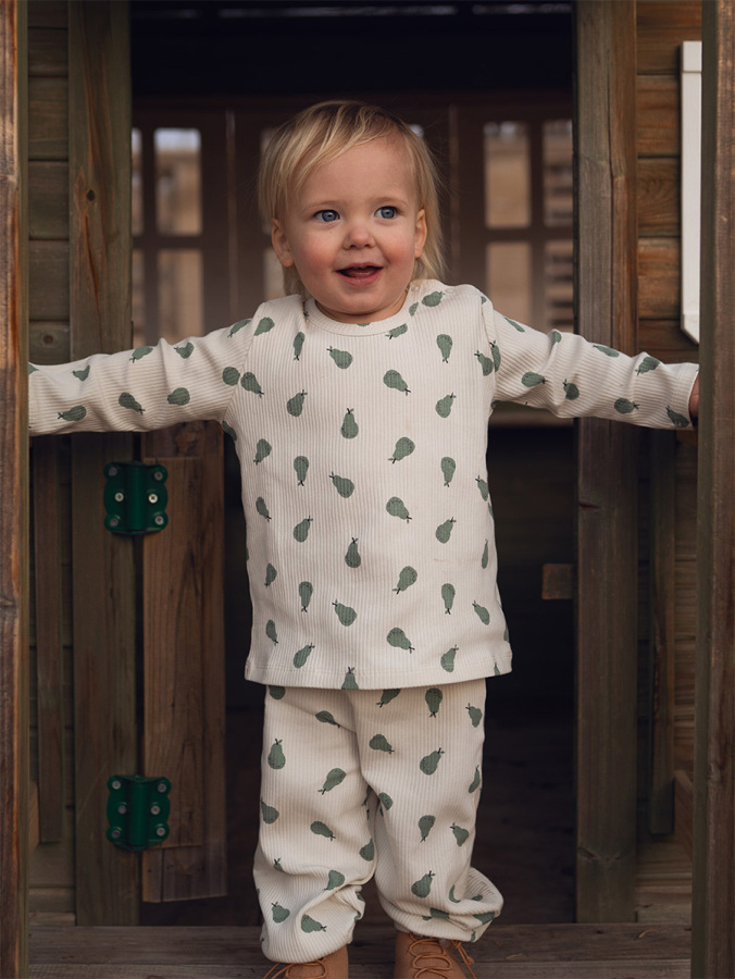 Organik Gri Uzun Kollu Bebek Eşofman Takımı - 1