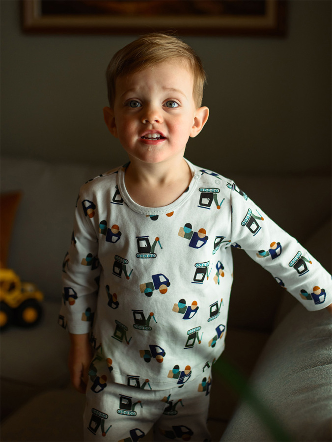 Organik Gri Uzun Kollu Erkek Bebek Eşofman Takımı - 1