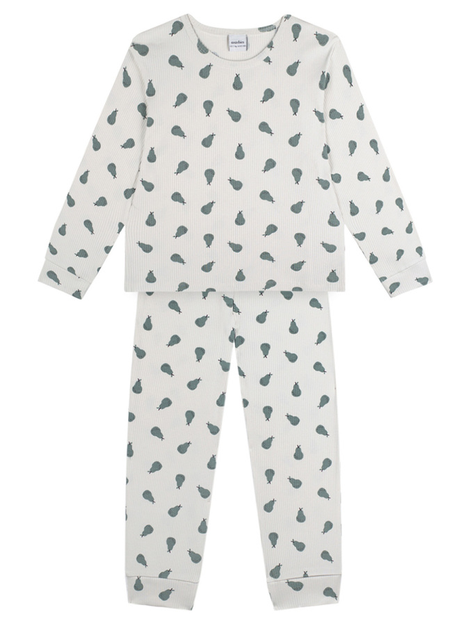 Organik Gri Yeşil Erkek Çocuk Pijama Takımı - 1