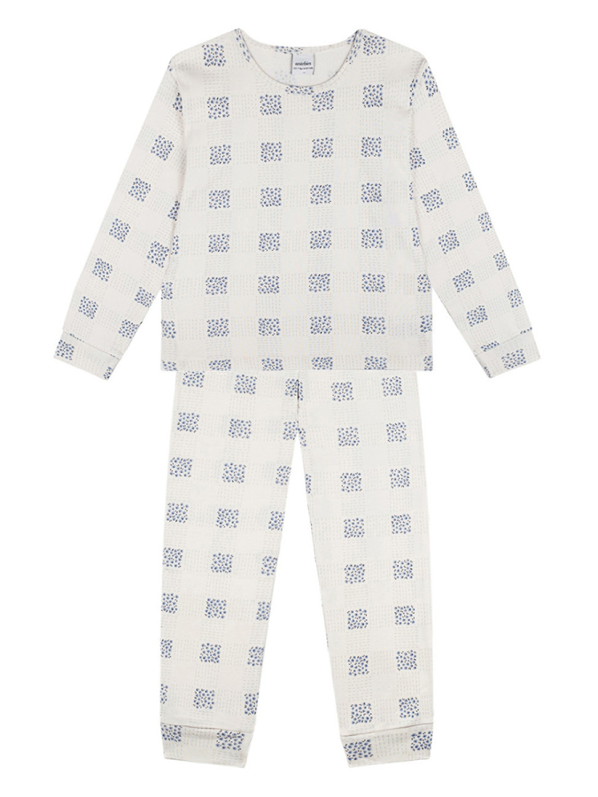 Organik Krem Uzun Kollu Kız Çocuk Pijama Takımı - 1