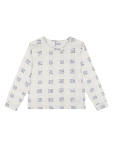 Organik Krem Uzun Kollu Kız Çocuk Pijama Takımı - 2