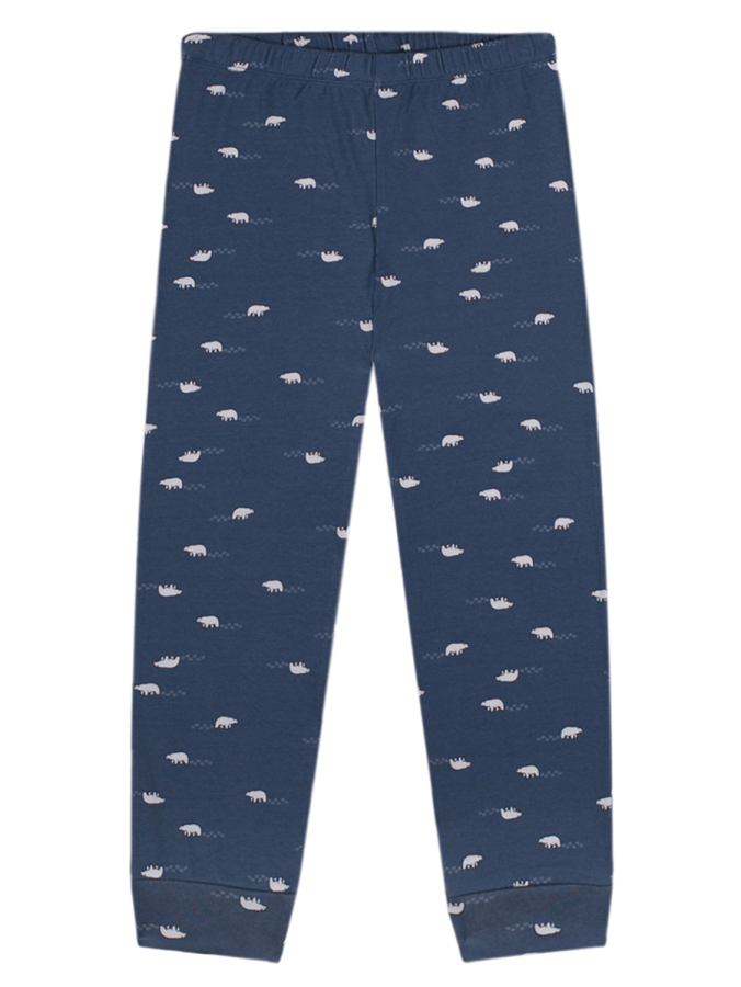Organik Lacivert Kutup Ayısı Erkek Çocuk Pijama Takımı - 4
