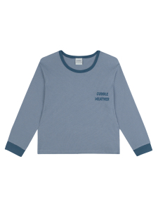 Organik Mavi Erkek Çocuk Pijama Takımı - 2