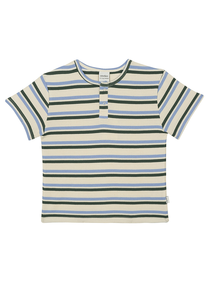 Organik Mavi Tshirt Şort Erkek Çocuk Pijama Takımı - 5