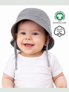 Organik Pamuk Müslin Bebek Şapkası - Duman - Zuppers