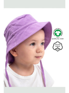 Organik Pamuk Müslin Bebek Şapkası - Leylak - Zuppers