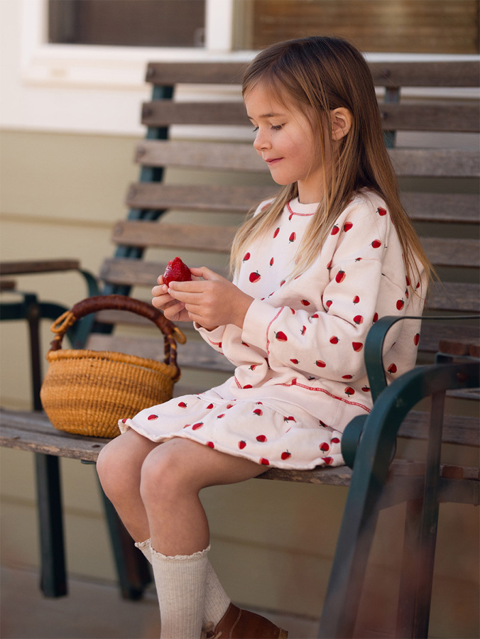 Organik Pembe Polarlı Kız Çocuk Etek - 2