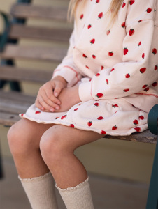 Organik Pembe Polarlı Kız Çocuk Sweatshirt - 4