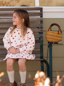 Organik Pembe Polarlı Kız Çocuk Sweatshirt - Antebies