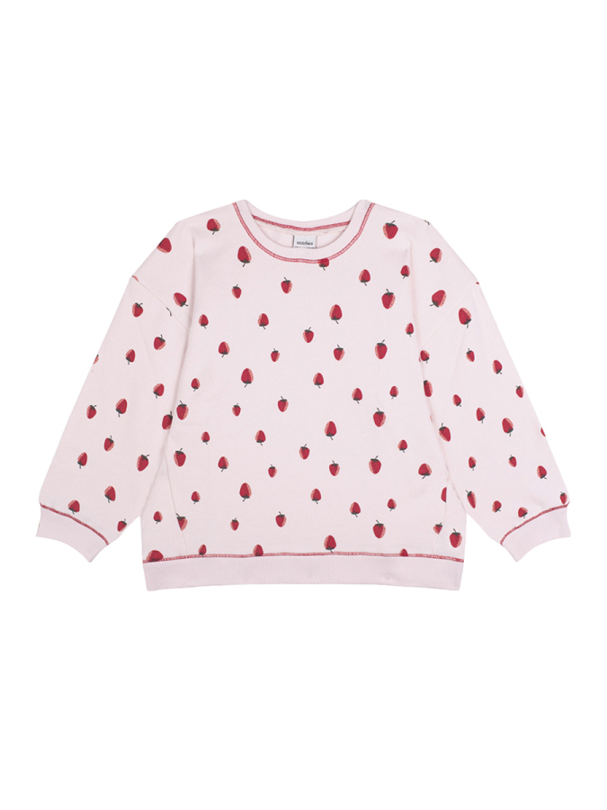 Organik Pembe Polarlı Kız Çocuk Sweatshirt - 2