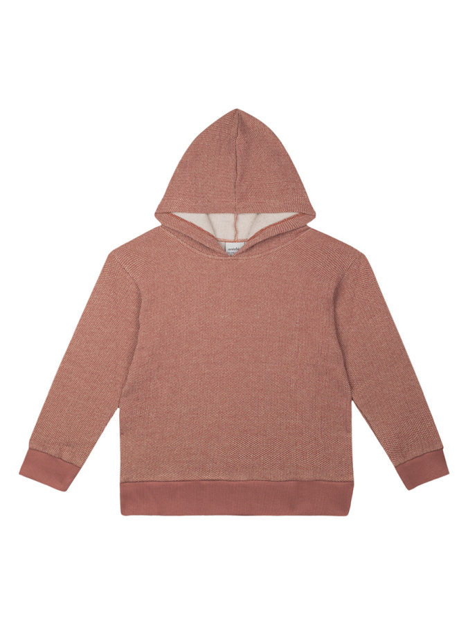 Organik Turuncu Kapüşonlu Kız Çocuk Eşofman Takımı - 3