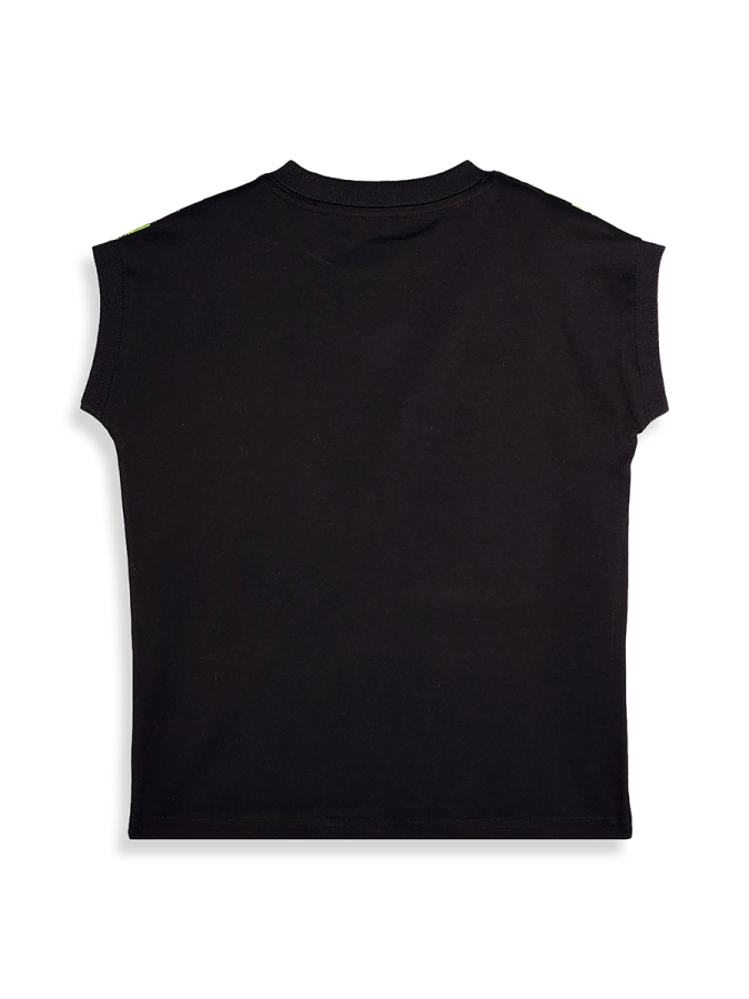 Erkek Çocuk Takım Uzay Baskılı Siyah T-Shirt Ve Yıldızlı Gri Şort Yazlık Takım - 6