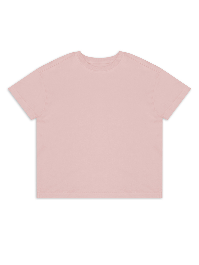 Pembe Oversize T-shirt Şort Takım Kız Çocuk %100 Pamuk - 7