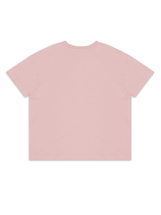 Pembe Oversize T-shirt Şort Takım Kız Çocuk %100 Pamuk - 6