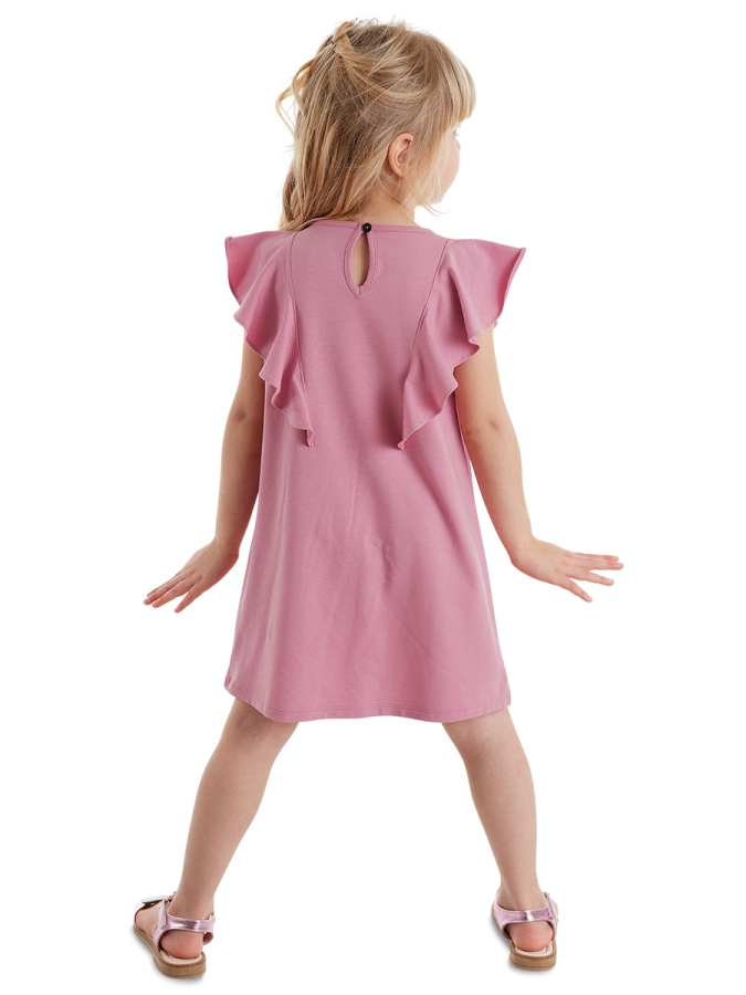 Panda Ruffled Pink Girl Dress - 3