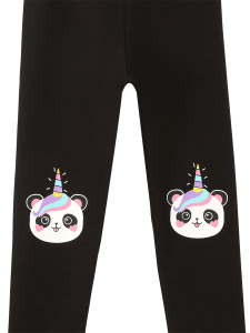 Panda Unicorn Kız Çocuk Fırfırlı T-shirt Tayt Takım - 2